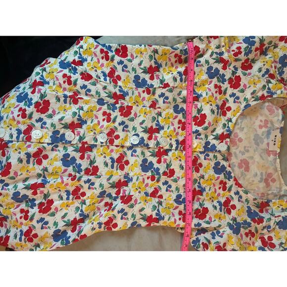 RIXO Floral Button-Front Dress Gorgeous 90s-Inspired Print Based on Measurements - Picture 8 of 12
